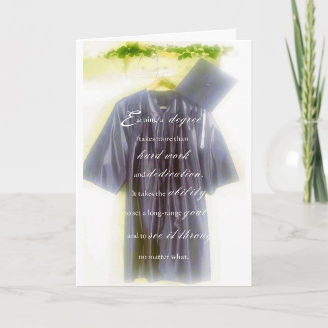 Graduation-Earning a Degree Card (Front)