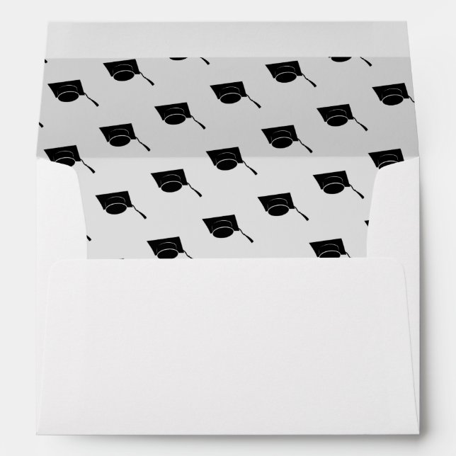 Graduation Elegant Grad Party Announcement Envelope (Back (Bottom))