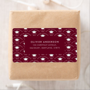 Graduation elegant modern burgundy class of