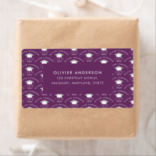 Graduation elegant modern purple class of