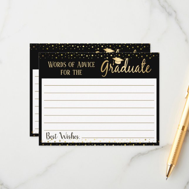 Graduation Elegant Words of Advice (Front/Back In Situ)