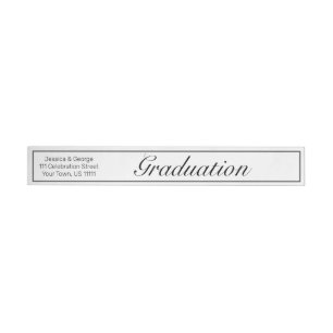 Graduation Envelope Modern Minimalist Invitation Wraparound Address Label