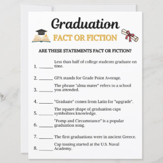 Graduation Fact or Fiction Game
