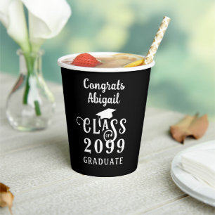 Graduation Fancy Class Year Personalised Custom Paper Cups