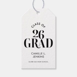 Graduation Favour Tags Class of 2026 Modern