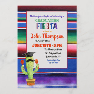 Graduation Fiesta With Cap Invitation