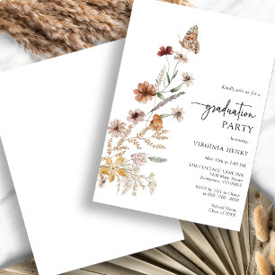 Graduation Floral Party Invitation