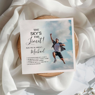 Graduation Fun Facts Photo 'The Skys The Limit!' Napkin