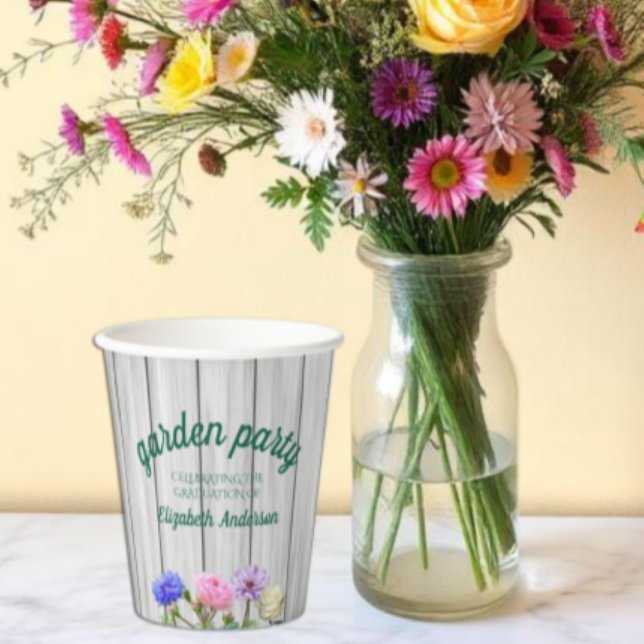 Graduation Garden Party Paper Cups (Creator Uploaded)