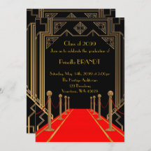 Graduation, Gatsby style, Red Carpet style, Black