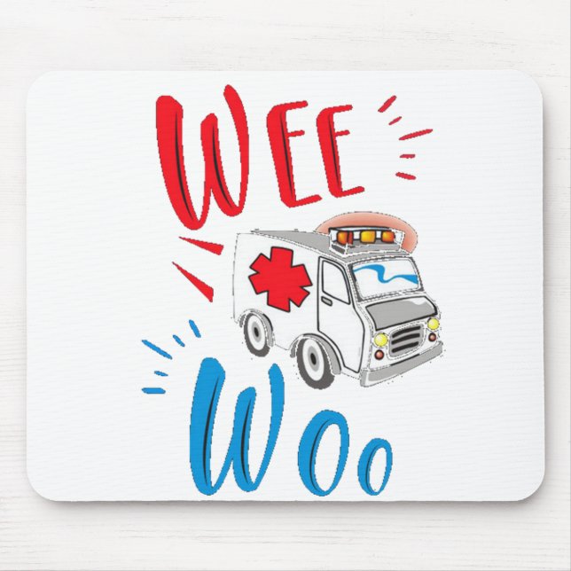 graduation gift, ambulance, patient mouse pad (Front)