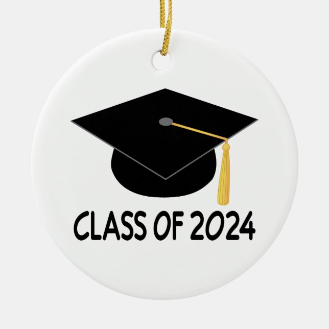 Graduation Gift Class of 2024 Ceramic Ornament (Front)