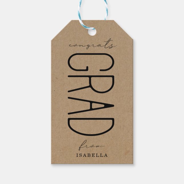 Graduation Gift Favour Tag (Front)