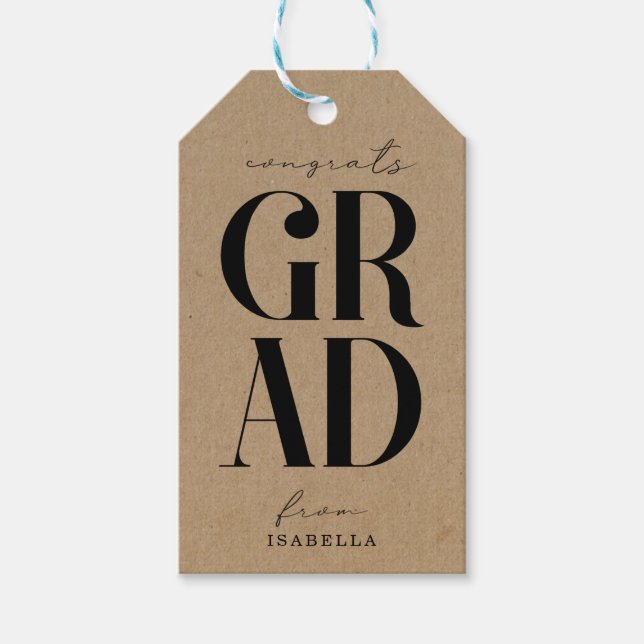 Graduation Gift Favour Tag (Front)