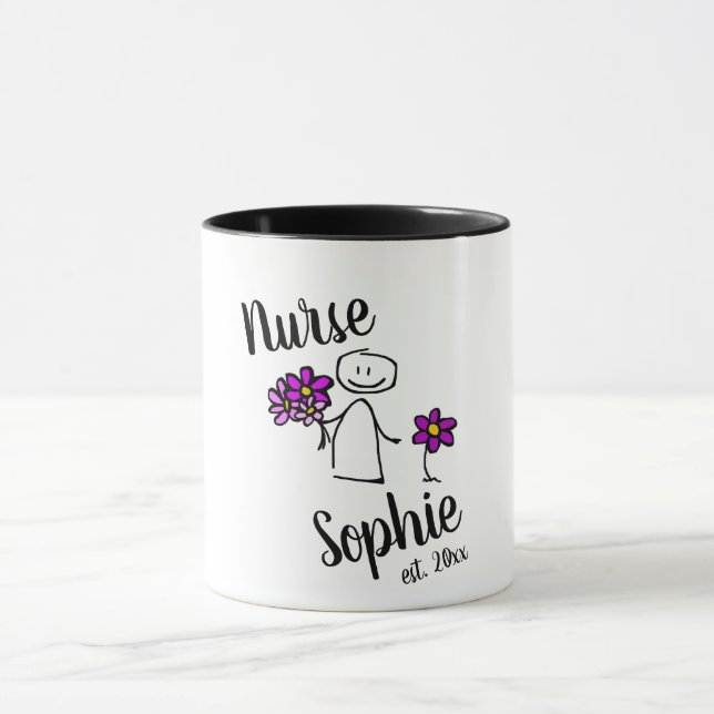 Graduation Gift For Nurse Personalised Add Name Mug (Center)