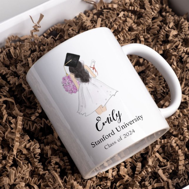 Graduation gift, grad cap, cards Two-Tone coffee mug (Creator Uploaded)