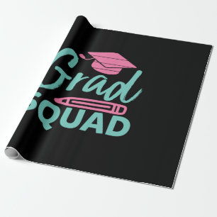 Graduation Gift Grad Squad Wrapping Paper