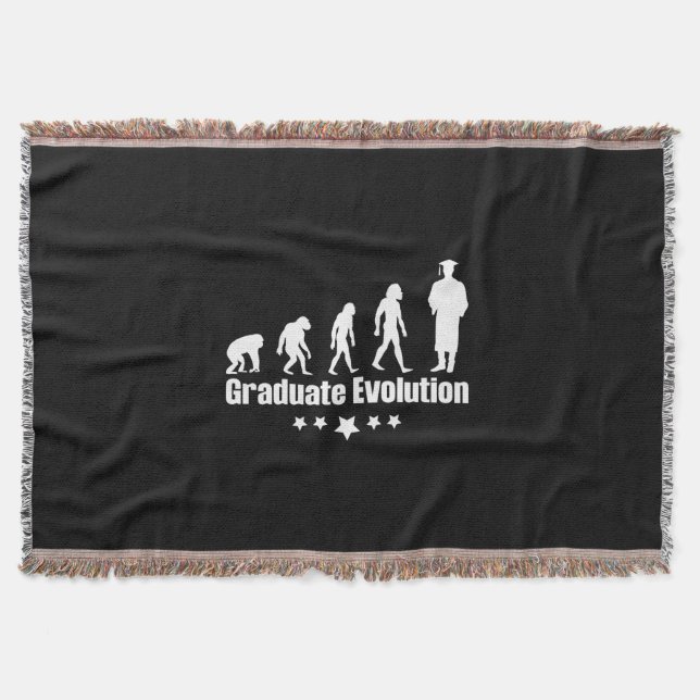 Graduation Gift | Graduate Evolution Throw Blanket (Front)
