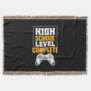 Graduation Gift High School Level Complete Throw Blanket