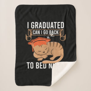 Graduation Gift I Graduated Can I Go Back Sherpa Blanket