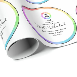Graduation Gift Wrap Watercolors HAMbyWG