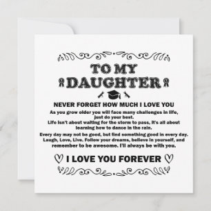 Graduation Gifts for Daughter 2024 Inspirational Invitation