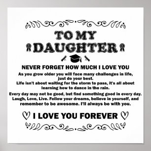 Graduation Gifts for Daughter 2024 Inspirational Poster