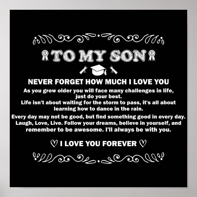 Graduation Gifts for Son 2024 Inspirational Gifts Poster (Front)
