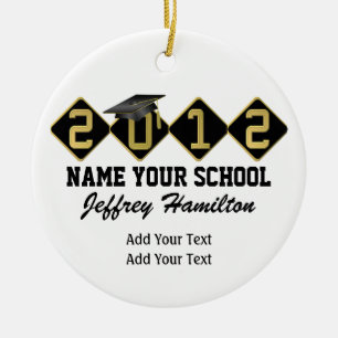 Graduation Girl - See Back - SRF Ceramic Ornament