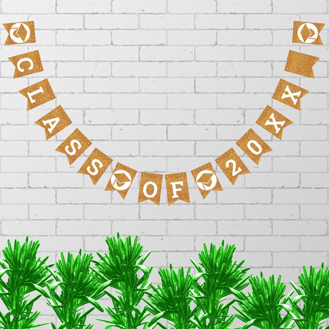 Graduation Glam Gold Create Your Class Of Bunting (Creator Uploaded)