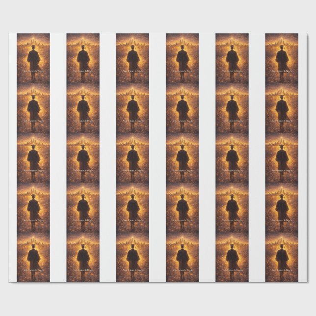 Graduation Glow Wrapping Paper (Flat)