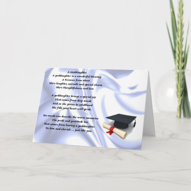 Graduation goddaughter poem card (Front)