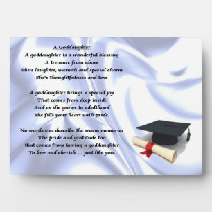 Graduation goddaughter poem plaque