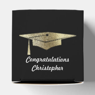Graduation Gold Cap Grad Party Guest Favour Box