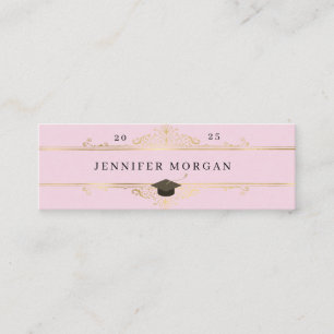 Graduation Gold ornament elegant name card