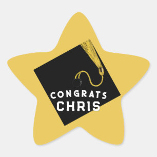 Graduation Gold Star Sticker