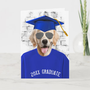 graduation golden retriever t-shirt card