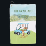 Graduation Golf Theme Custom Name Monogram Clubs  Towel<br><div class="desc">Something special for the gentleman who is graduating. Any design questions just send an email to charmdesignstudio@rcn.com and we'll be glad to help. BTW,  there are matching golf balls and head cover.  And,  there is a whole collection of items to make their day brighter -- including a party!</div>