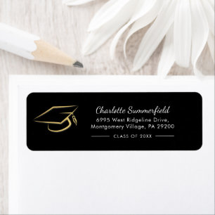 Graduation Grad Cap Graduate 2026 Return Address Label