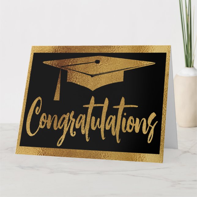 Graduation Grad Congratulations Elegant Modern Card (Front)
