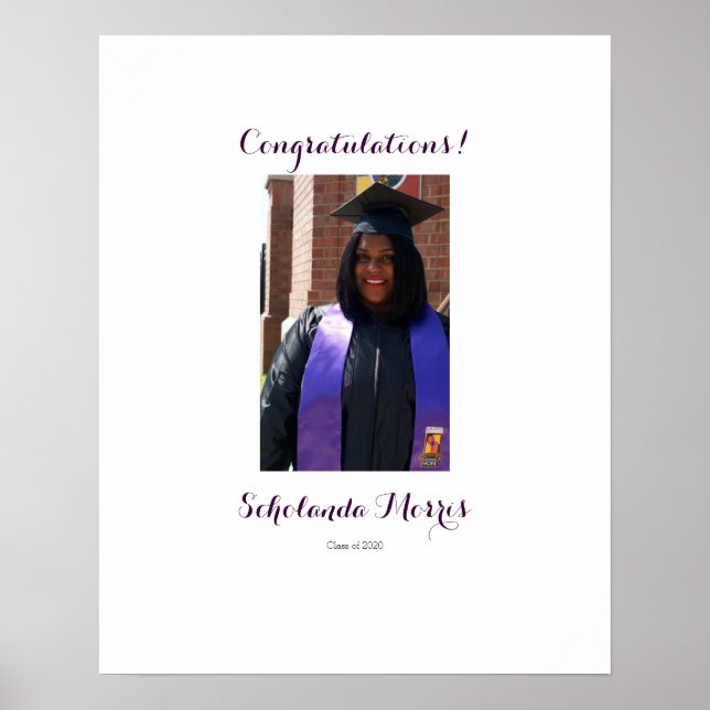 Graduation Grad Graduate party sign in board (Front)