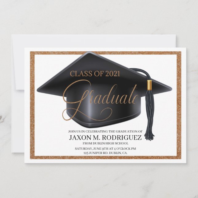 GRADUATION, GRAD PARTY, CLASS OF 2021 SAVE THE DATE (Front)