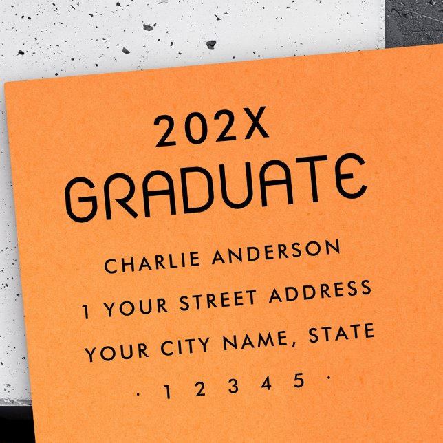 Graduation graduate year return address rubber stamp (Graduation graduate year return address rubber stamp)