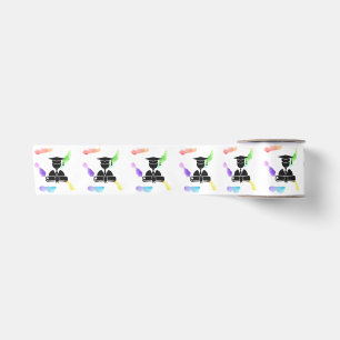Graduation Graphic Watercolor Gift Ribbon HAMbyWG Satin Ribbon