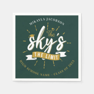 Graduation Green Grad 2026 Party Paper Napkin