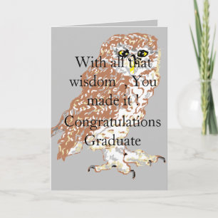 Graduation : Greeting Card Wise Owl