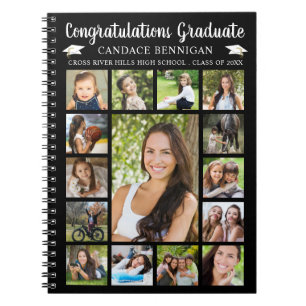 Graduation Guest Book 15 Photo Collage Your Colour