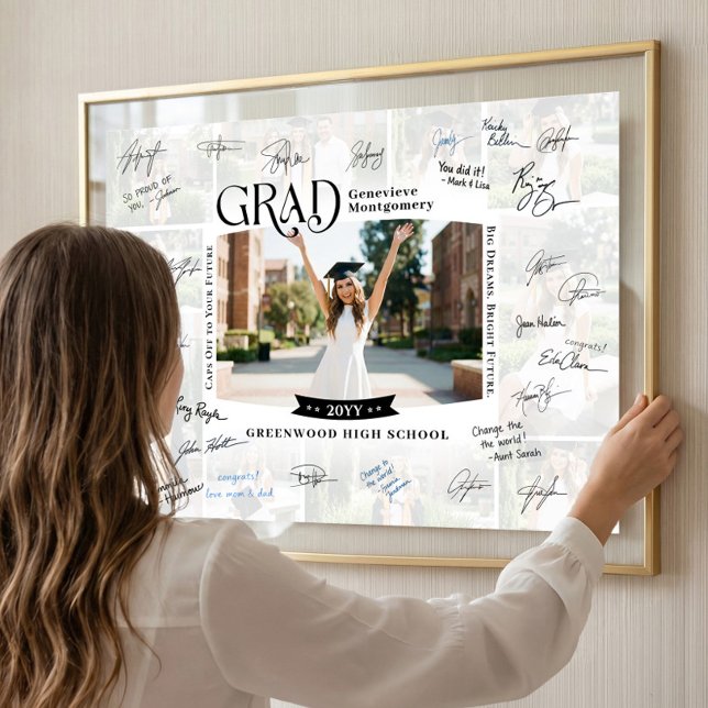 Graduation Guest Signing Grad Photo Keepsake Gift Poster (Graduation Guest Signing Grad Photo Keepsake Gift Poster)