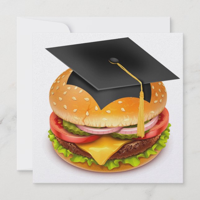 Graduation Hamburger Invitation (Front)