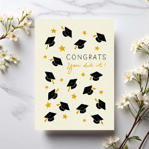 Graduation Handwritten Congrats You Did It Card
